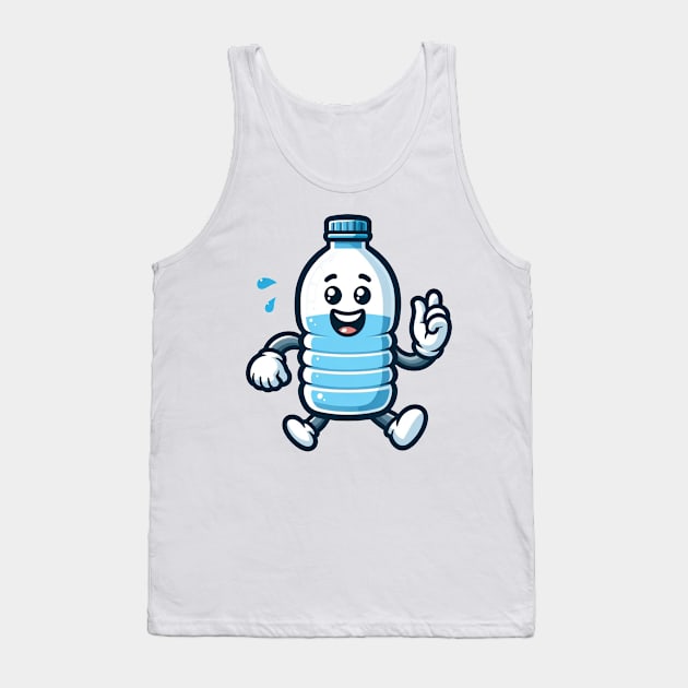 mineral water bottle cartoon Tank Top by Ferdi Everywhere